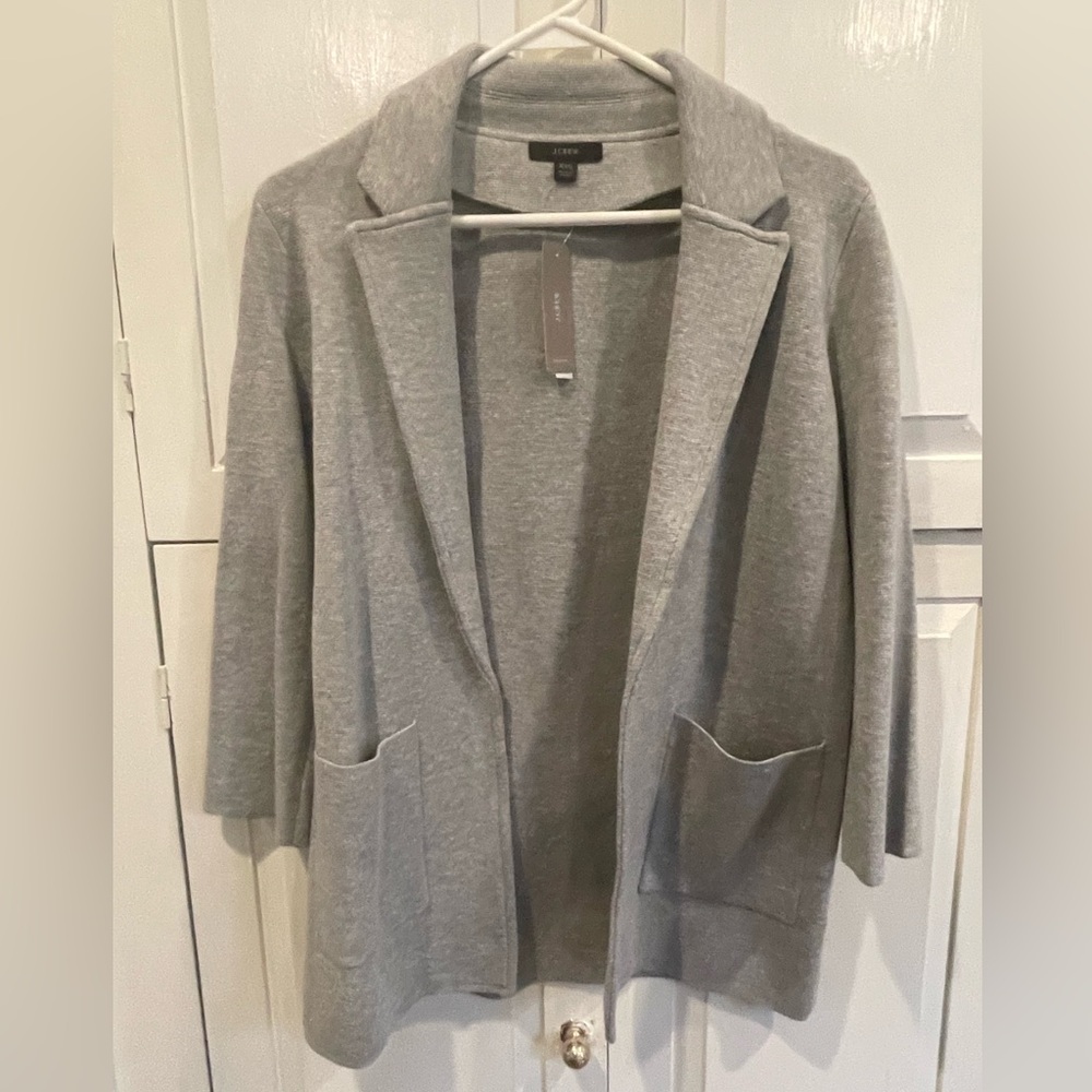 J. Crew Women's Gray Sweater Blazer